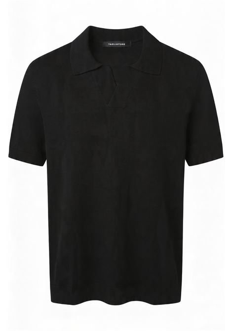 Polo in maglia Tagliatore nera in lino e cotone TAGLIATORE | Polo | KEITH GSE26-02099